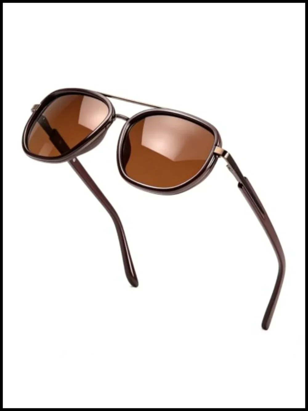 Polarized Aviator Sunglasses UV400 TR90 Frame Double Bridge Pilot Shades